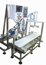 Полуавтомат модель TDP-1-2 для фасовки жидких и пастообразных продуктов в пластиковые ведра